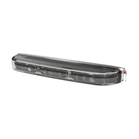DIRECTIONAL LED DUAL-COLOR NARROW SURFACE AND GRILLE MOUNT 69 FLASH PATTERNS 12-24VDC AMBER/WHITE